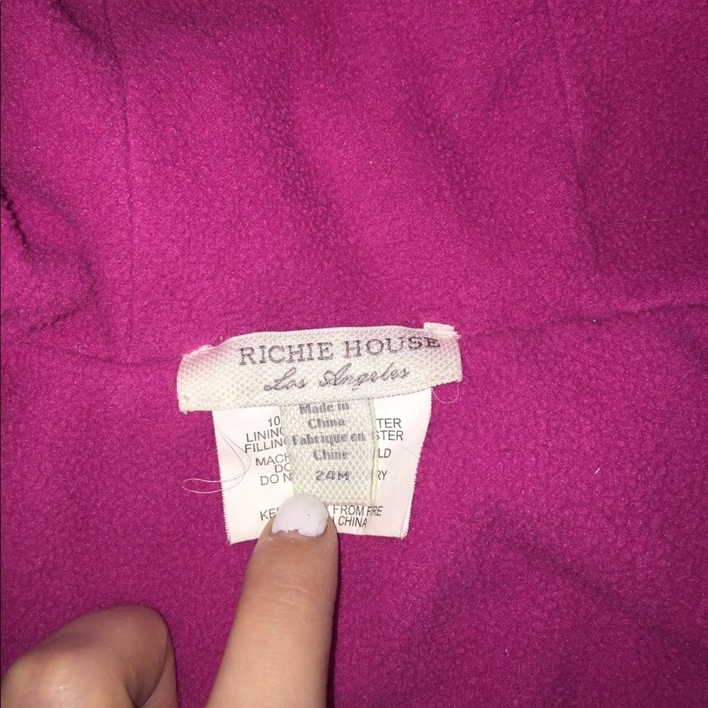 24month girls fur lined hood jacket barely worn